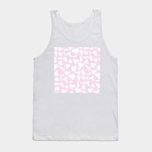 White Diary Cow Print Pattern on Pink Background Tank Top